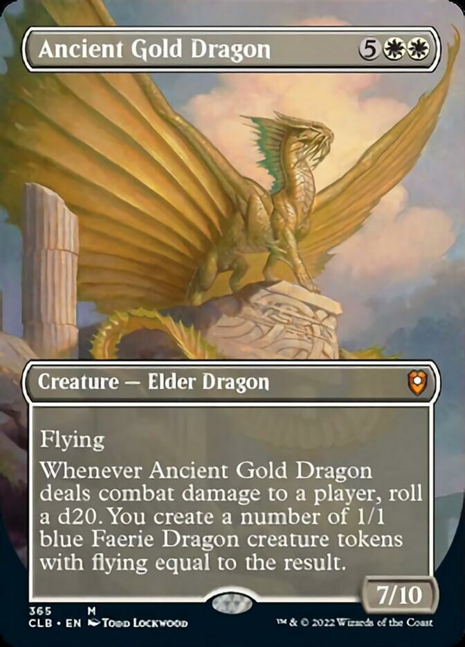 Ancient Gold Dragon (Borderless Alternate Art) [Commander Legends: Battle for Baldur's Gate] | Clutch Gaming