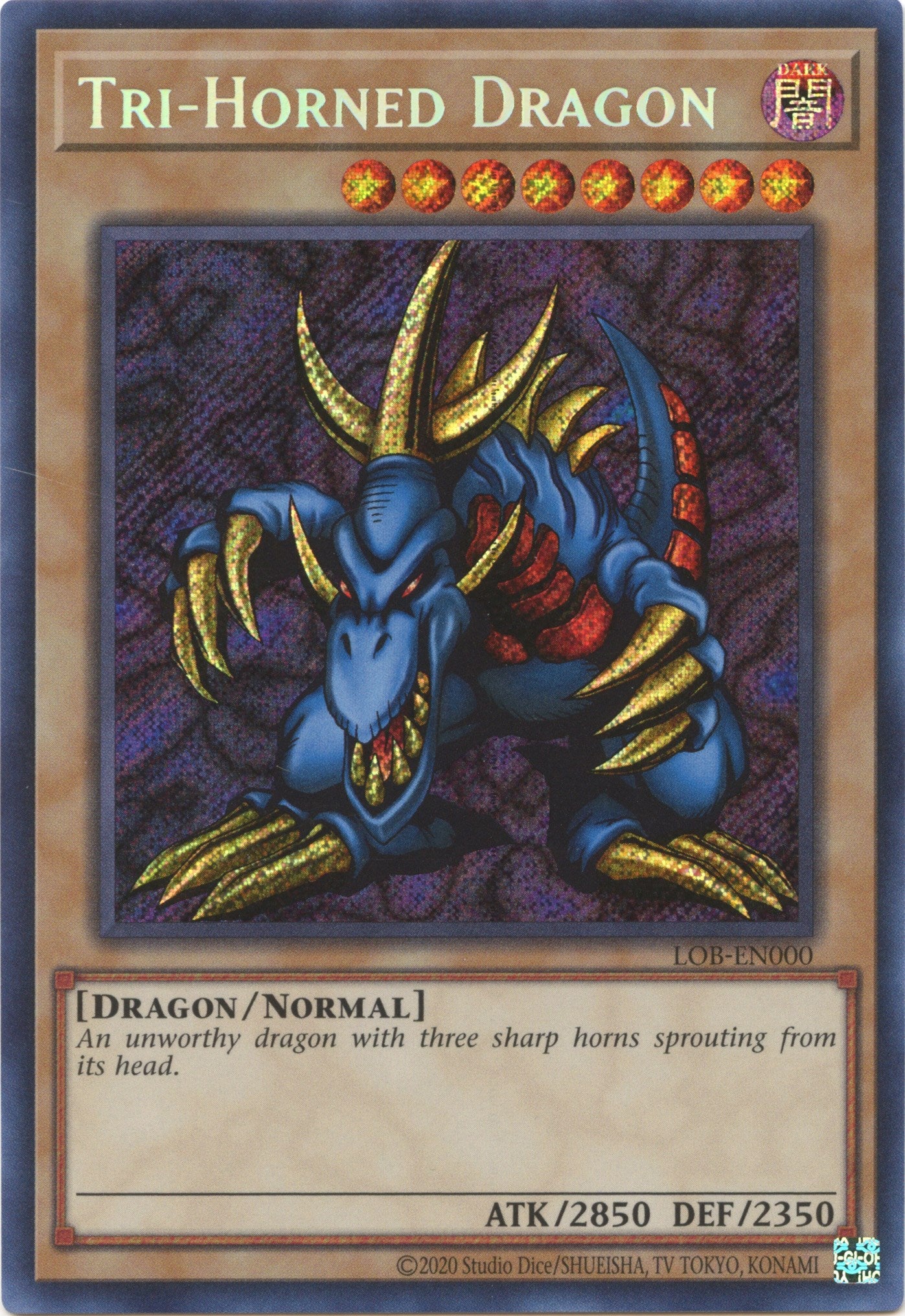 Tri-Horned Dragon (25th Anniversary) [LOB-EN000] Secret Rare | Clutch Gaming