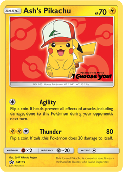 Ash's Pikachu (SM109) [Sun & Moon: Black Star Promos] | Clutch Gaming