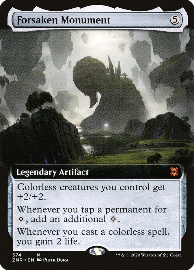 Forsaken Monument (Extended Art) [Zendikar Rising] | Clutch Gaming