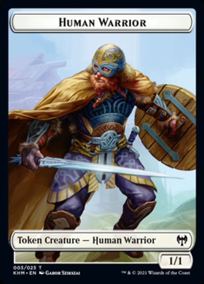 Human Warrior Token [Kaldheim Tokens] | Clutch Gaming