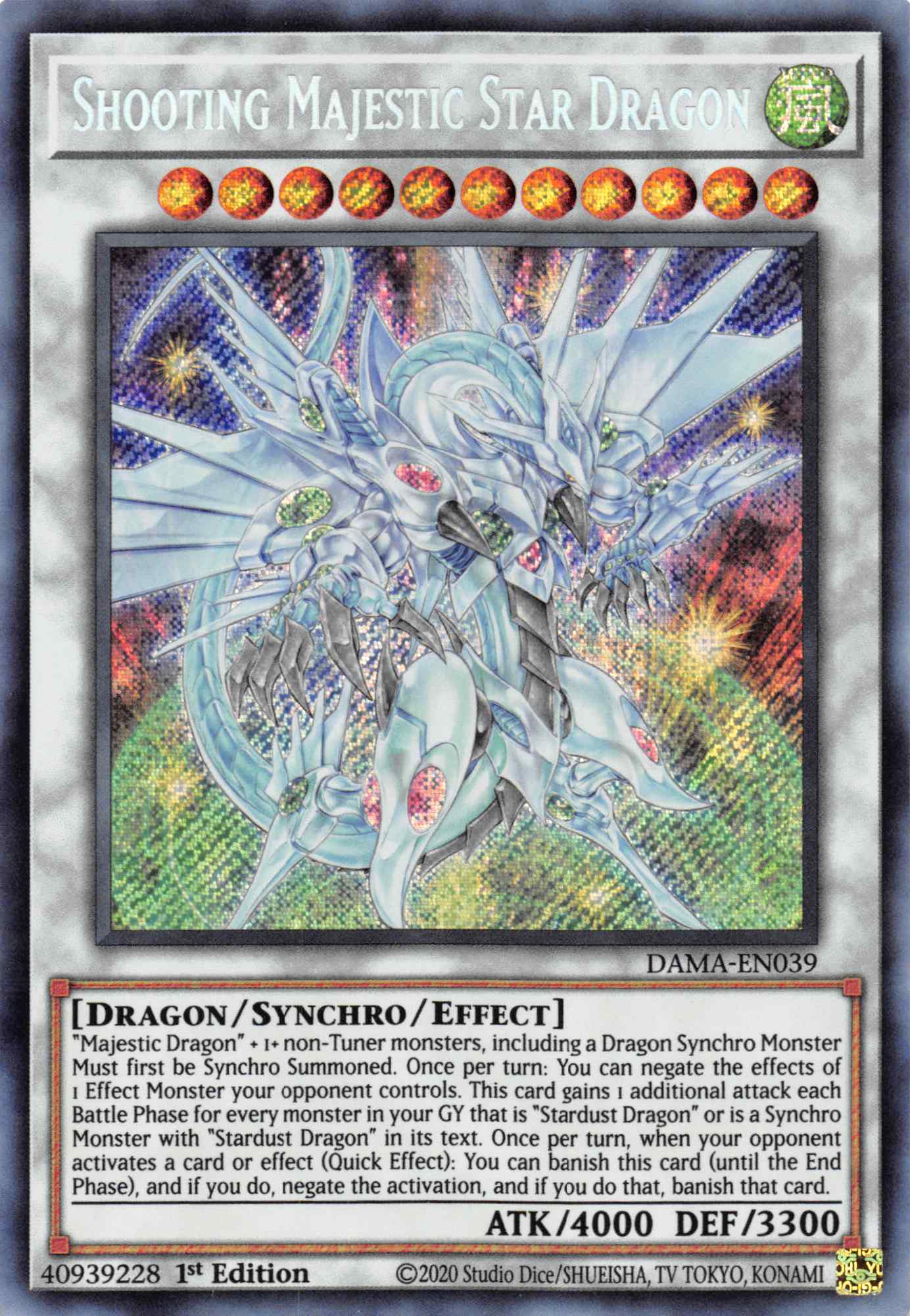 Shooting Majestic Star Dragon [DAMA-EN039] Secret Rare | Clutch Gaming