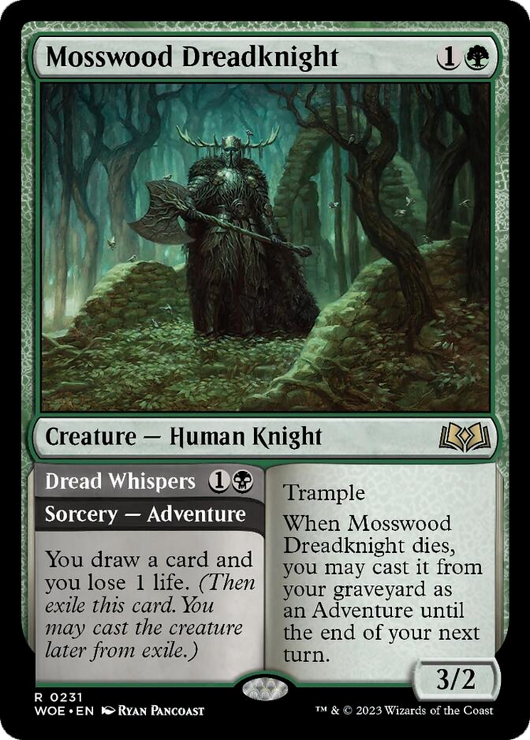 Mosswood Dreadknight // Dread Whispers [Wilds of Eldraine] | Clutch Gaming