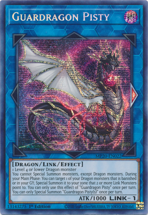 Guardragon Pisty [MP20-EN022] Prismatic Secret Rare | Clutch Gaming