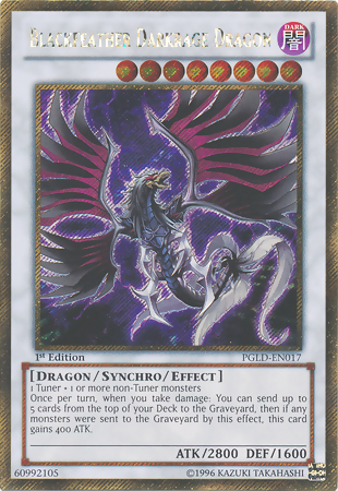 Blackfeather Darkrage Dragon [PGLD-EN017] Gold Secret Rare | Clutch Gaming