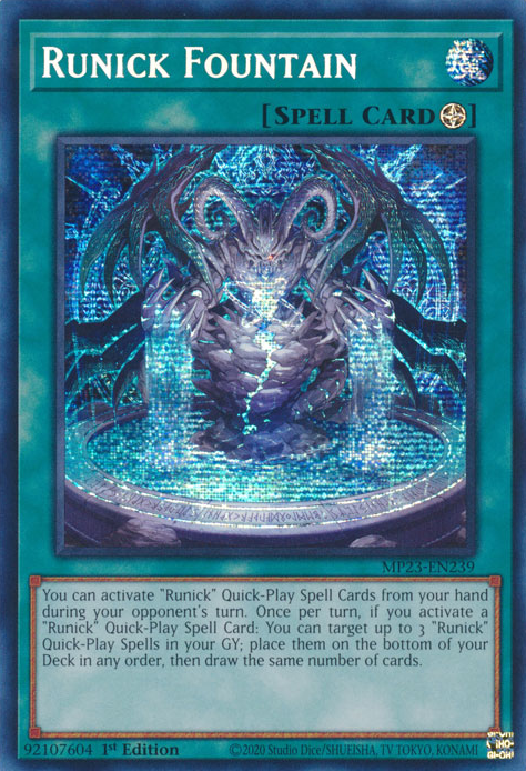 Runick Fountain [MP23-EN239] Prismatic Secret Rare | Clutch Gaming