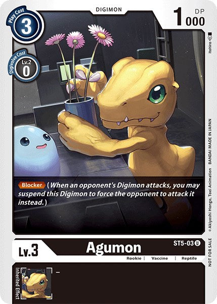 Agumon [ST5-03] (Official Tournament Pack Vol.3) [Starter Deck: Machine Black Promos] | Clutch Gaming