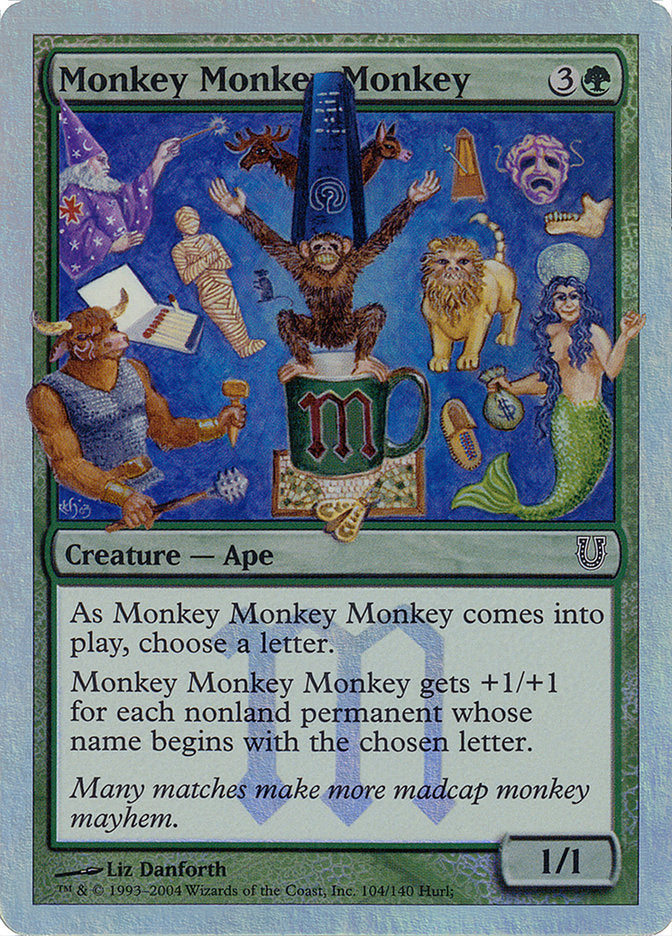 Monkey Monkey Monkey (Alternate Foil) [Unhinged] | Clutch Gaming