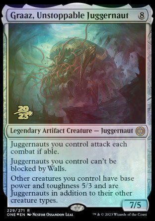 Graaz, Unstoppable Juggernaut [Phyrexia: All Will Be One Prerelease Promos] | Clutch Gaming