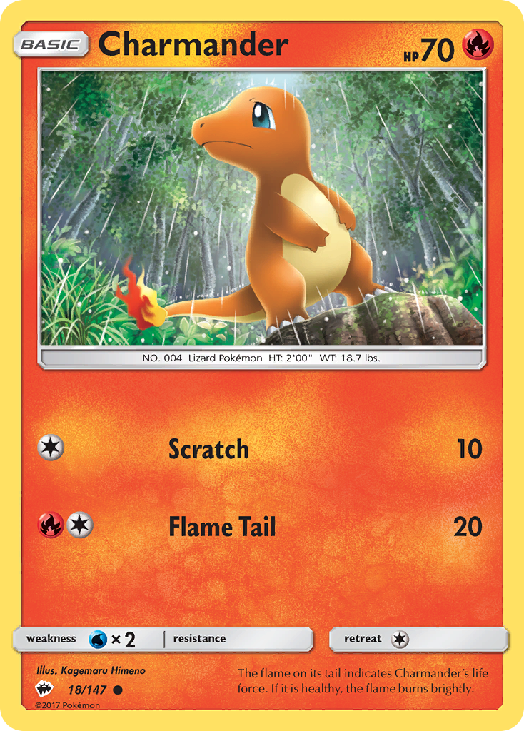 Charmander (18/147) [Sun & Moon: Burning Shadows] | Clutch Gaming