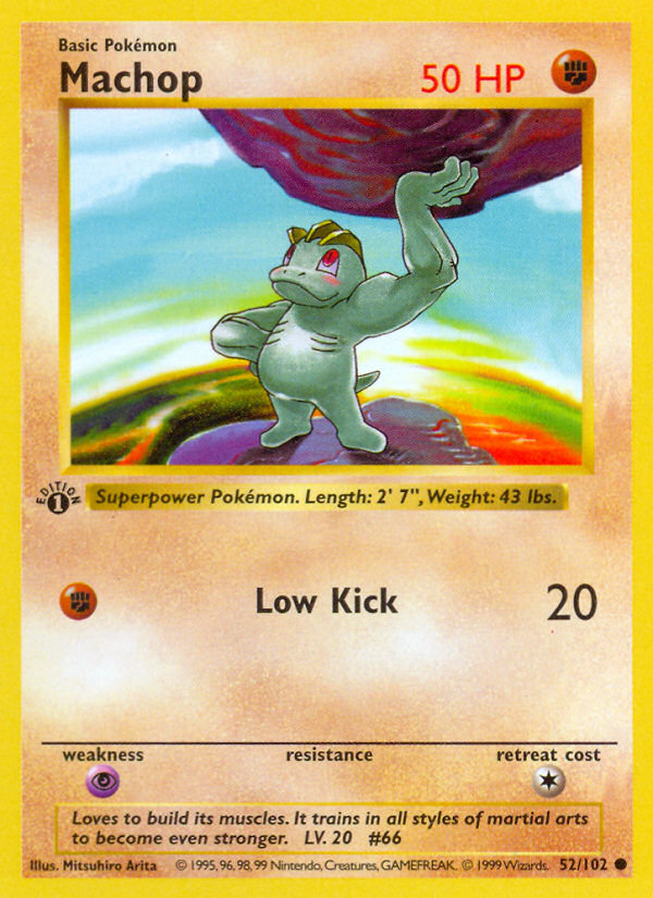 Machop (52/102) (Shadowless) [Base Set 1st Edition] | Clutch Gaming