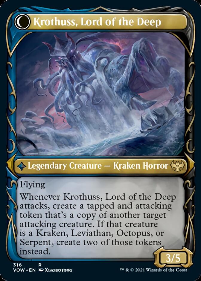 Runo Stromkirk // Krothuss, Lord of the Deep (Showcase Fang Frame) [Innistrad: Crimson Vow] | Clutch Gaming