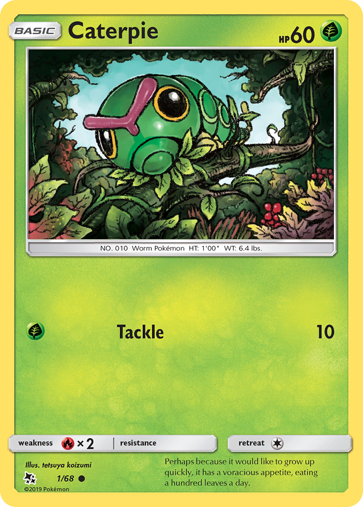 Caterpie (1/68) [Sun & Moon: Hidden Fates] | Clutch Gaming