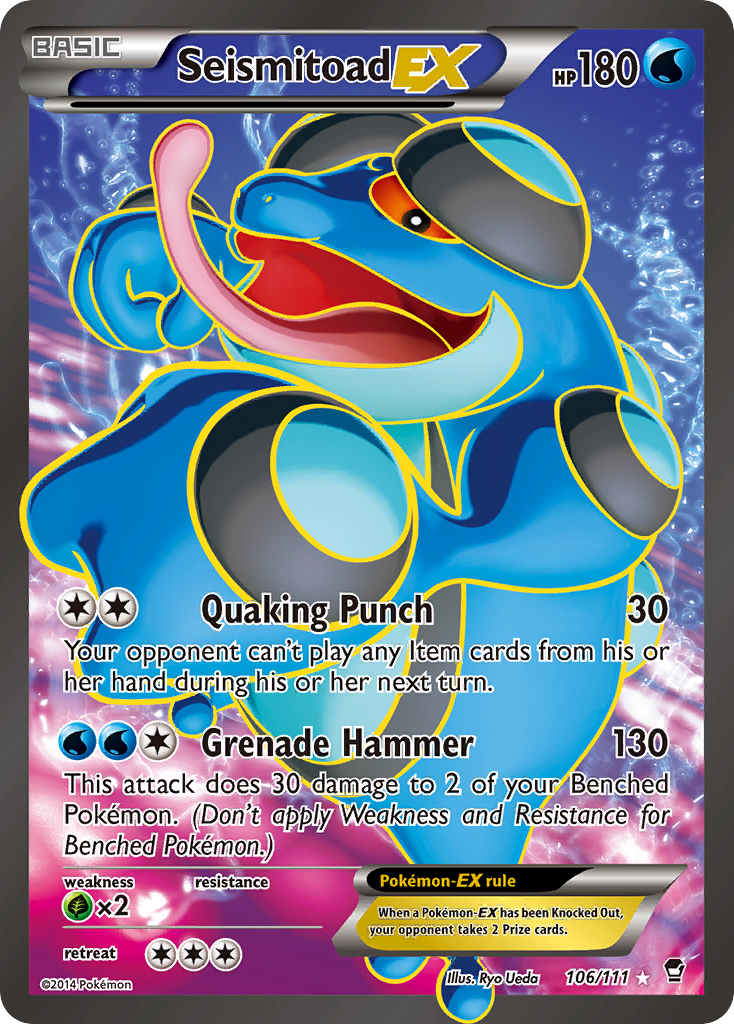 Seismitoad EX (106/111) [XY: Furious Fists] | Clutch Gaming