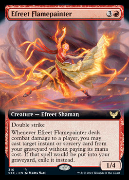 Efreet Flamepainter (Extended Art) [Strixhaven: School of Mages] | Clutch Gaming