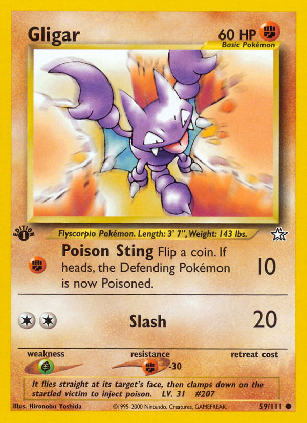 Gligar (59/111) [Neo Genesis 1st Edition] | Clutch Gaming