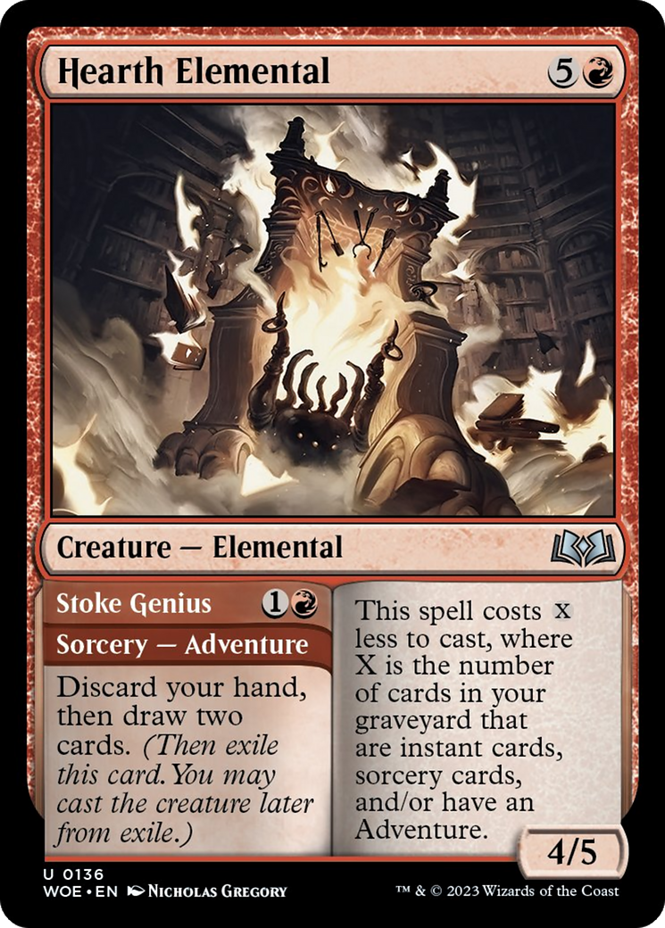 Hearth Elemental // Stoke Genius [Wilds of Eldraine] | Clutch Gaming