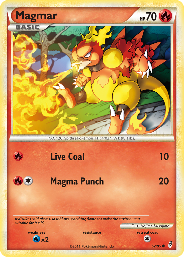 Magmar (62/95) [HeartGold & SoulSilver: Call of Legends] | Clutch Gaming