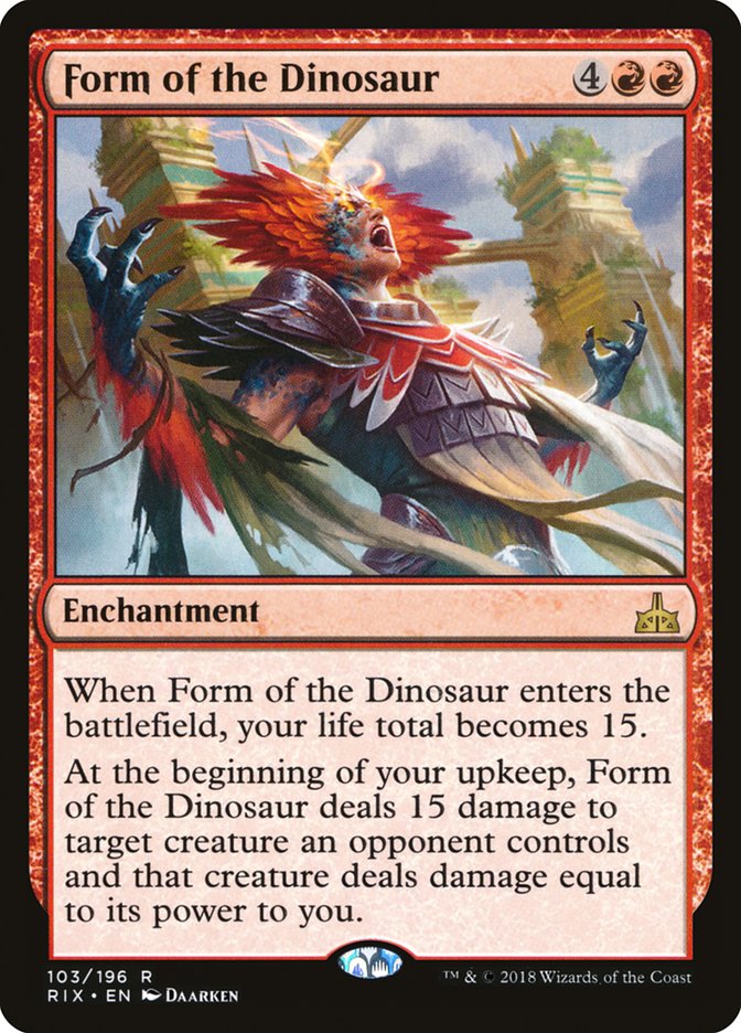 Form of the Dinosaur [Rivals of Ixalan] | Clutch Gaming