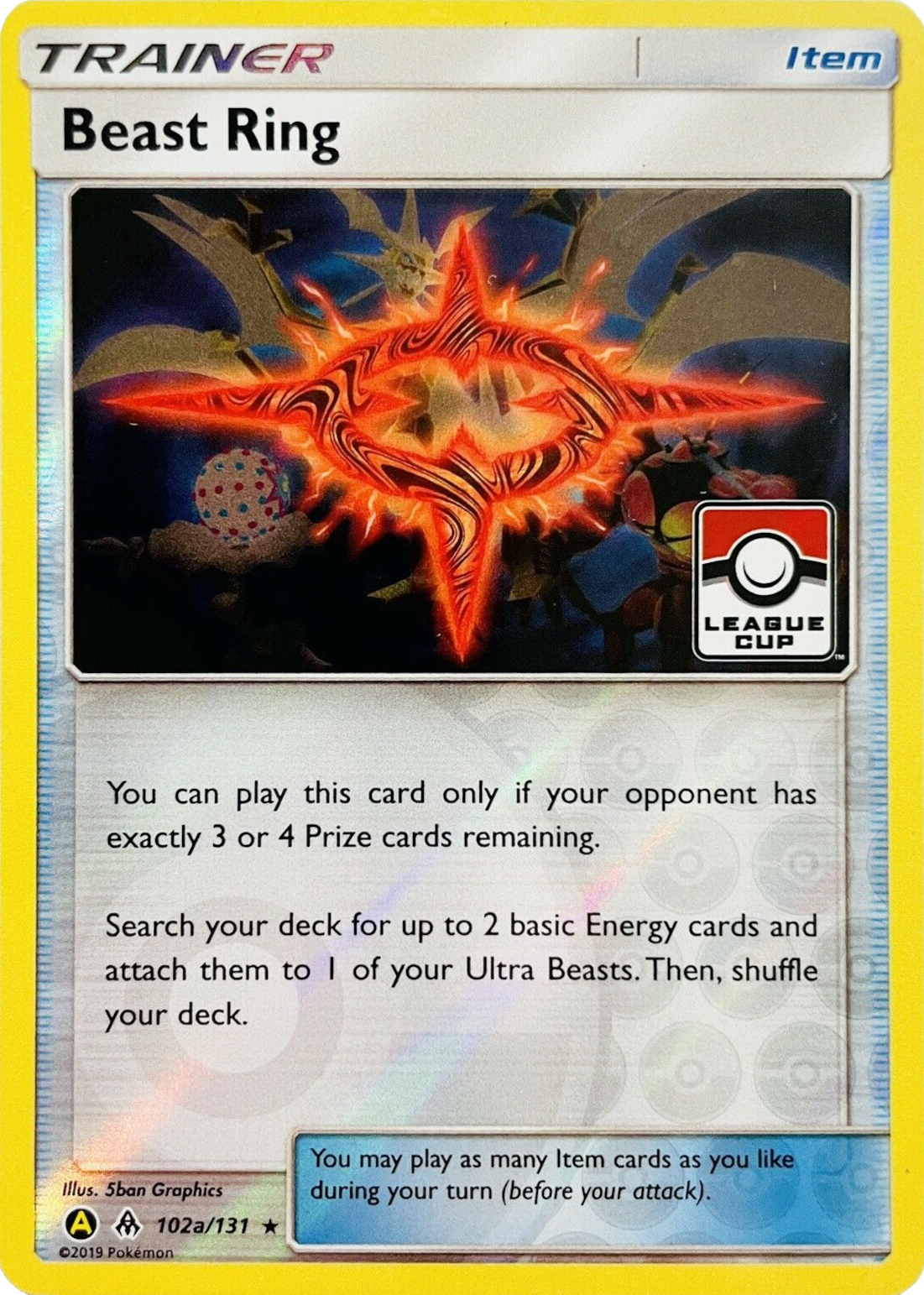 Beast Ring (102a/131) (League Promo) [Sun & Moon: Forbidden Light] | Clutch Gaming