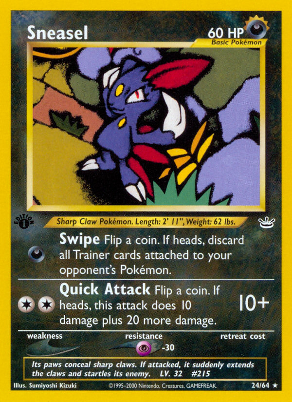 Sneasel (24/64) [Neo Revelation 1st Edition] | Clutch Gaming