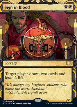 Sign in Blood (Foil Etched) [Strixhaven: School of Mages Mystical Archive] | Clutch Gaming