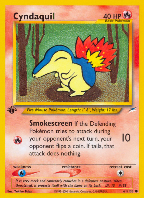 Cyndaquil (61/105) [Neo Destiny 1st Edition] | Clutch Gaming