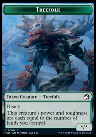 Wolf // Treefolk Double-Sided Token [Innistrad: Midnight Hunt Tokens] | Clutch Gaming