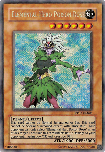 Elemental Hero Poison Rose [PP02-EN006] Secret Rare | Clutch Gaming