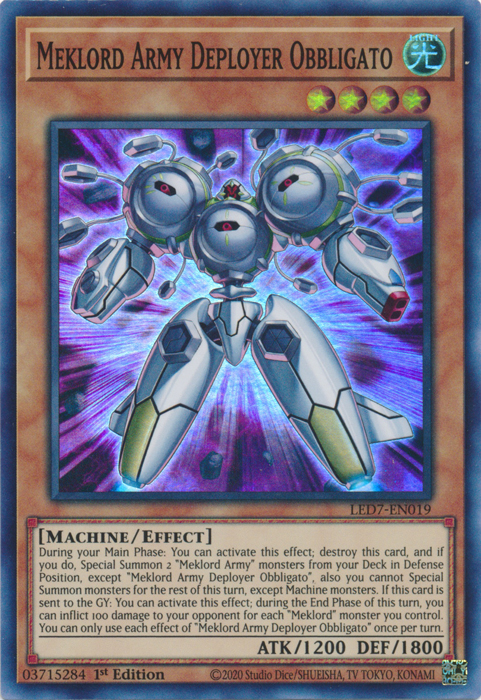 Meklord Army Deployer Obbligato [LED7-EN019] Super Rare | Clutch Gaming