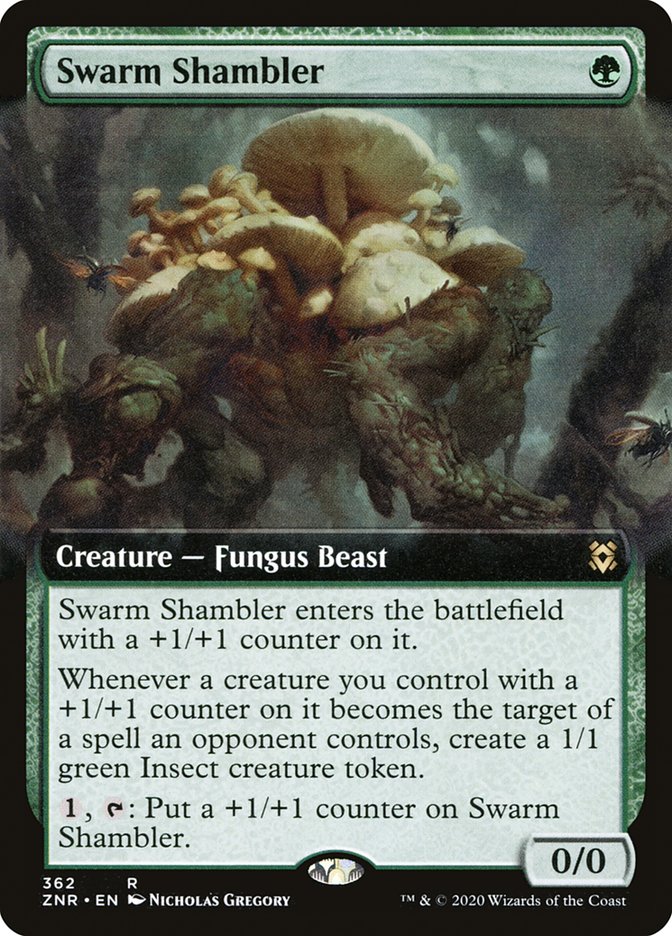 Swarm Shambler (Extended Art) [Zendikar Rising] | Clutch Gaming