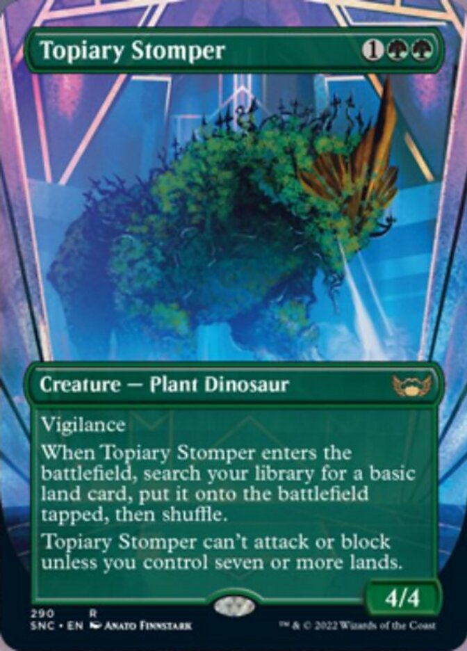 Topiary Stomper (Borderless Alternate Art) [Streets of New Capenna] | Clutch Gaming