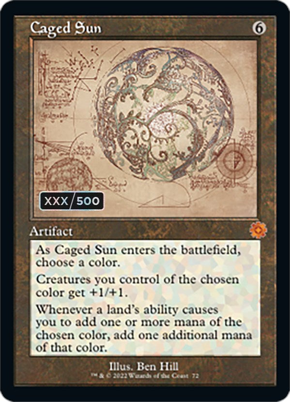 Caged Sun (Retro Schematic) (Serial Numbered) [The Brothers' War Retro Artifacts] | Clutch Gaming