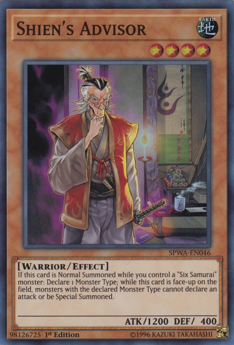 Shien's Advisor [SPWA-EN046] Super Rare | Clutch Gaming