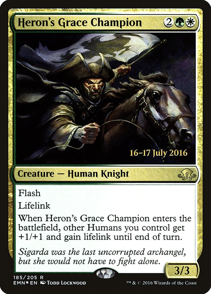 Heron's Grace Champion [Eldritch Moon Prerelease Promos] | Clutch Gaming