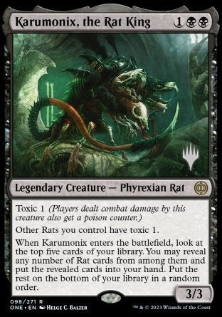 Karumonix, the Rat King (Promo Pack) [Phyrexia: All Will Be One Promos] | Clutch Gaming