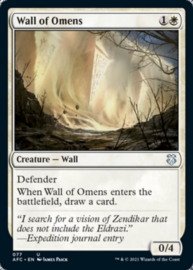 Wall of Omens [Dungeons & Dragons: Adventures in the Forgotten Realms Commander] | Clutch Gaming