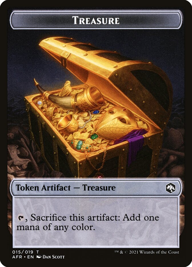 Thopter // Treasure Double-Sided Token [Dungeons & Dragons: Adventures in the Forgotten Realms Commander Tokens] | Clutch Gaming