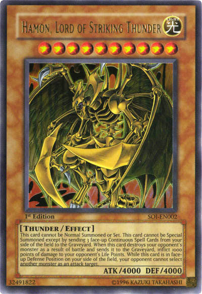 Hamon, Lord of Striking Thunder [SOI-EN002] Ultra Rare | Clutch Gaming