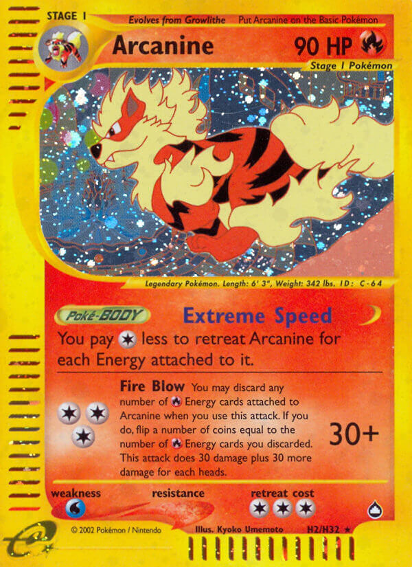 Arcanine (H2/H32) [Aquapolis] | Clutch Gaming