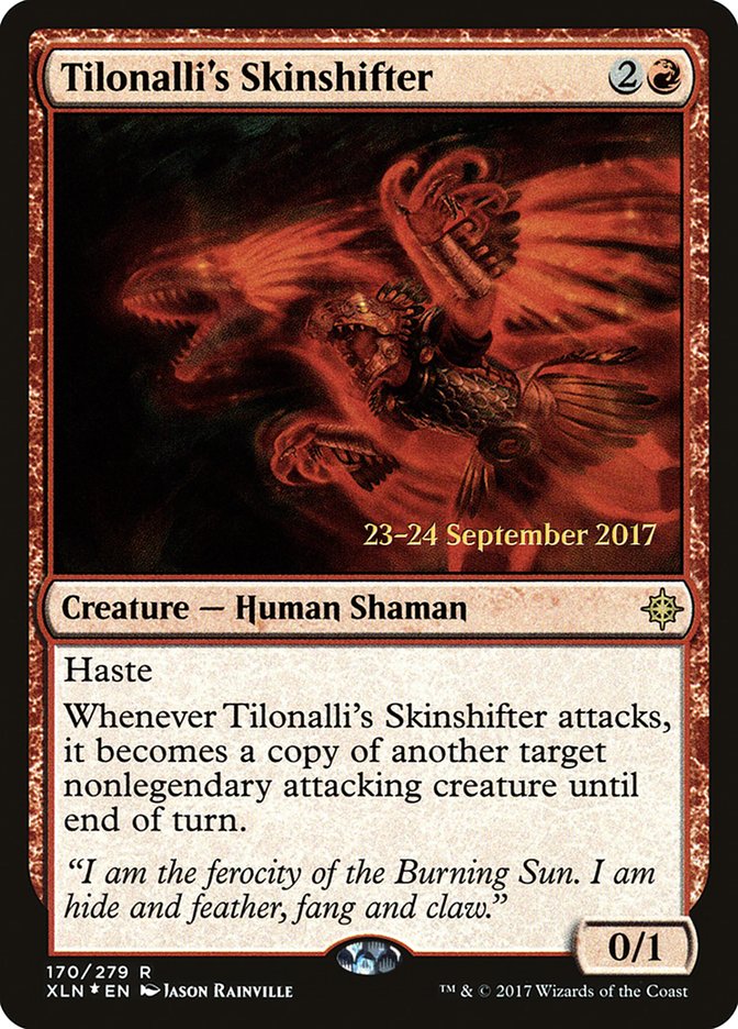 Tilonalli's Skinshifter [Ixalan Prerelease Promos] | Clutch Gaming