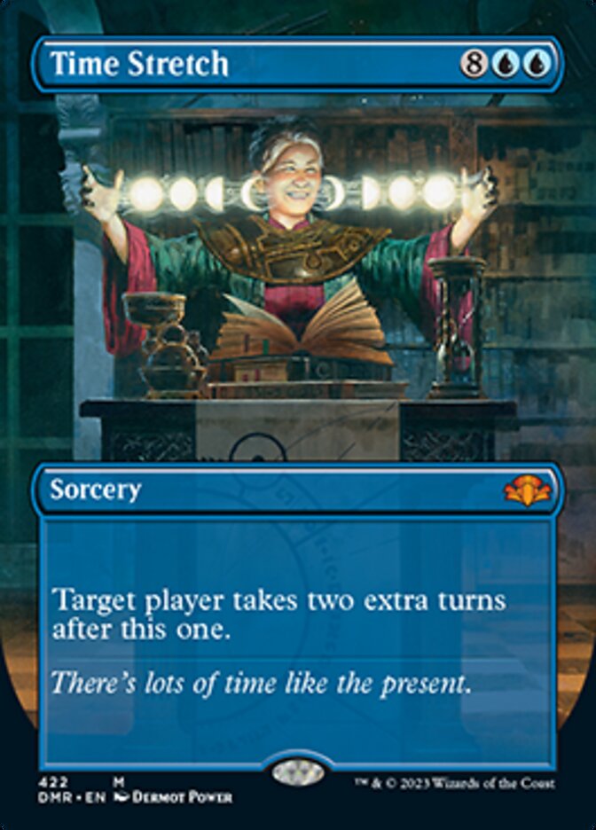 Time Stretch (Borderless Alternate Art) [Dominaria Remastered] | Clutch Gaming