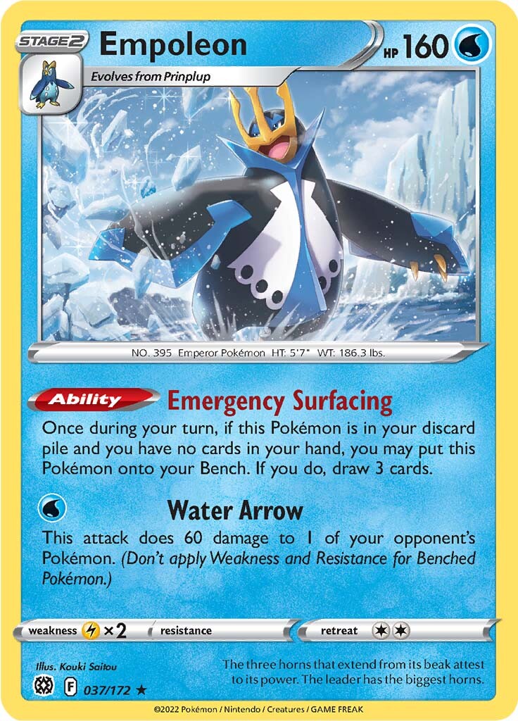 Empoleon (037/172) [Sword & Shield: Brilliant Stars] | Clutch Gaming