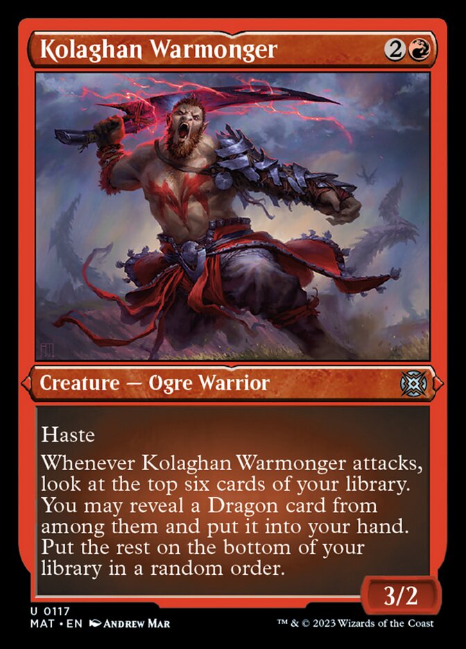 Kolaghan Warmonger (Foil Etched) [March of the Machine: The Aftermath] | Clutch Gaming