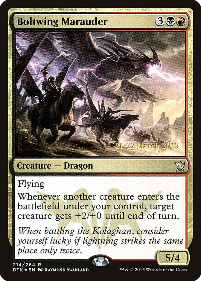 Boltwing Marauder [Dragons of Tarkir Prerelease Promos] | Clutch Gaming