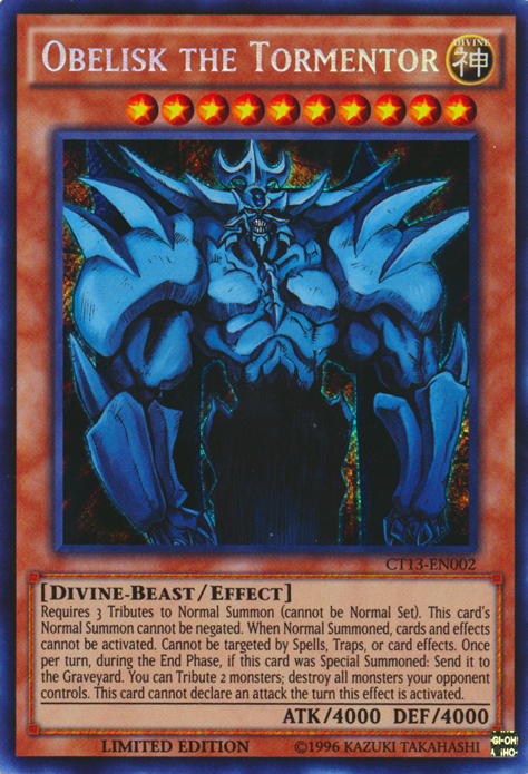 Obelisk the Tormentor [CT13-EN002] Secret Rare | Clutch Gaming