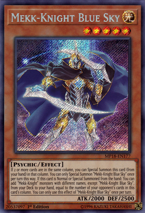 Mekk-Knight Blue Sky [MP18-EN177] Secret Rare | Clutch Gaming