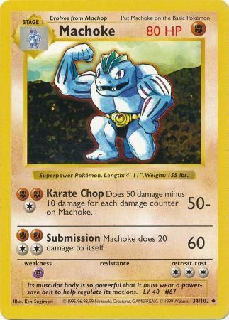 Machoke (34/102) [Base Set Shadowless Unlimited] | Clutch Gaming