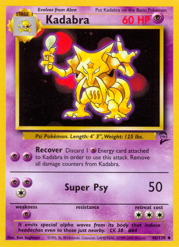 Kadabra (46/130) [Base Set 2] | Clutch Gaming