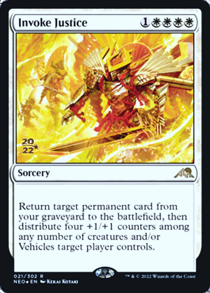 Invoke Justice [Kamigawa: Neon Dynasty Prerelease Promos] | Clutch Gaming